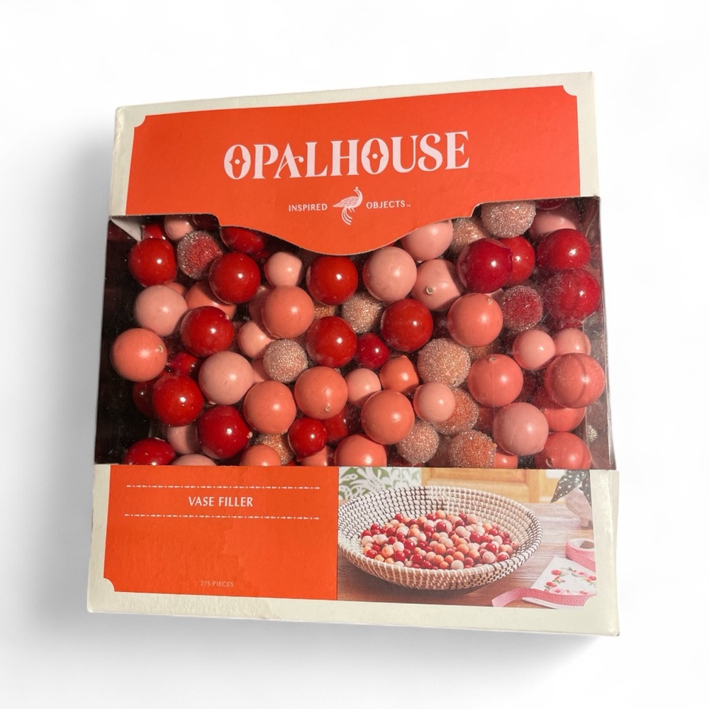 Vase Filler Opalhouse Berry Balls Red Pink 275pcs Holiday Decor